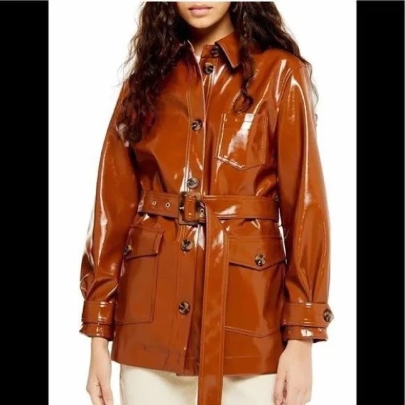 TopShop Brown Leather Jacket NWT - missing belt